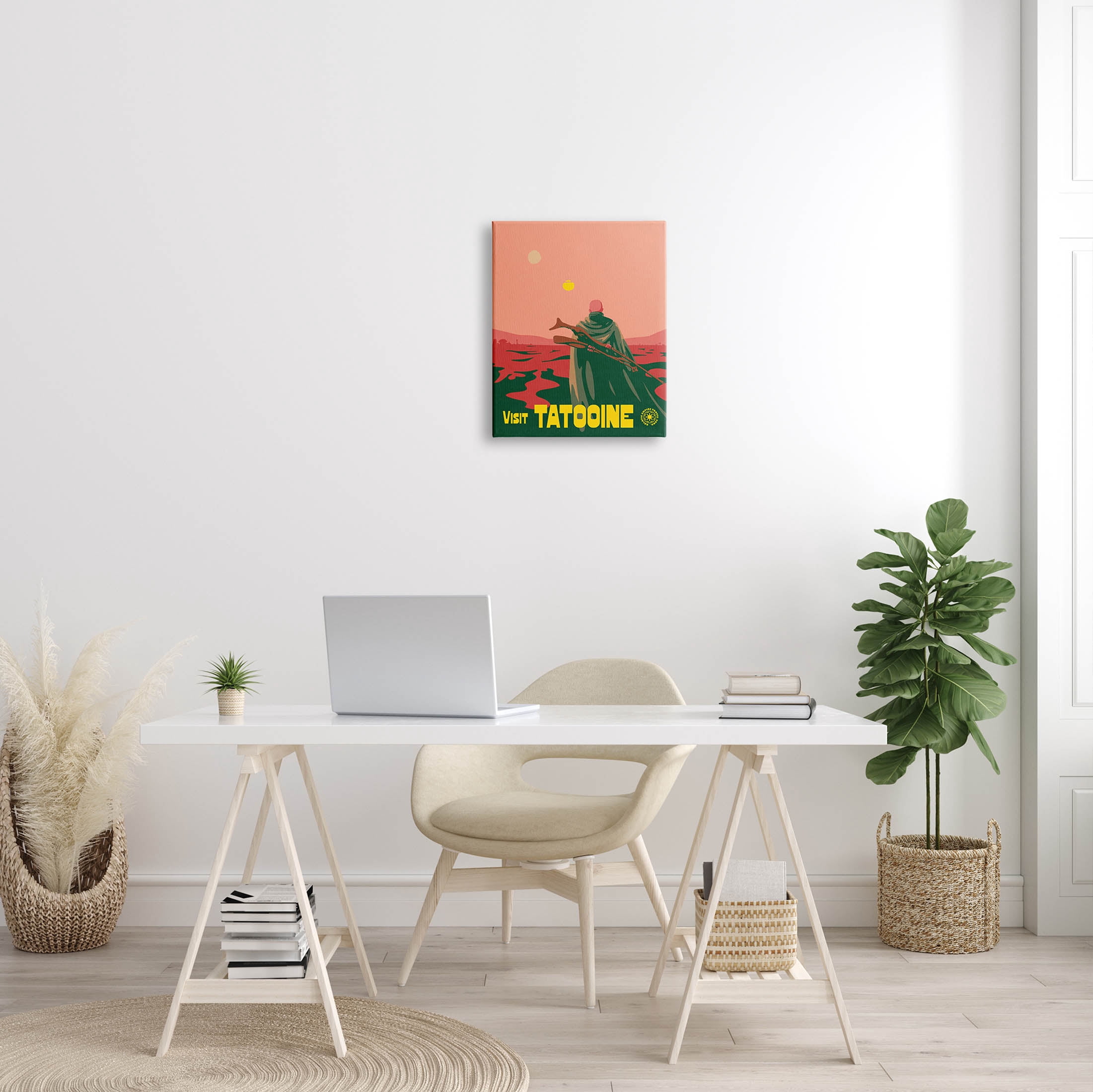Stupell Industries Vast Tatooine Landscape Science Fiction Graphic Art Gallery Wrapped Canvas Print Wall Art, Design by Matheus Lopes Castro