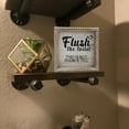 thumbnail image 3 of Letrero decorativo ZlFart Flush Inodoro Bathroom Rules blanco, 3 of 6