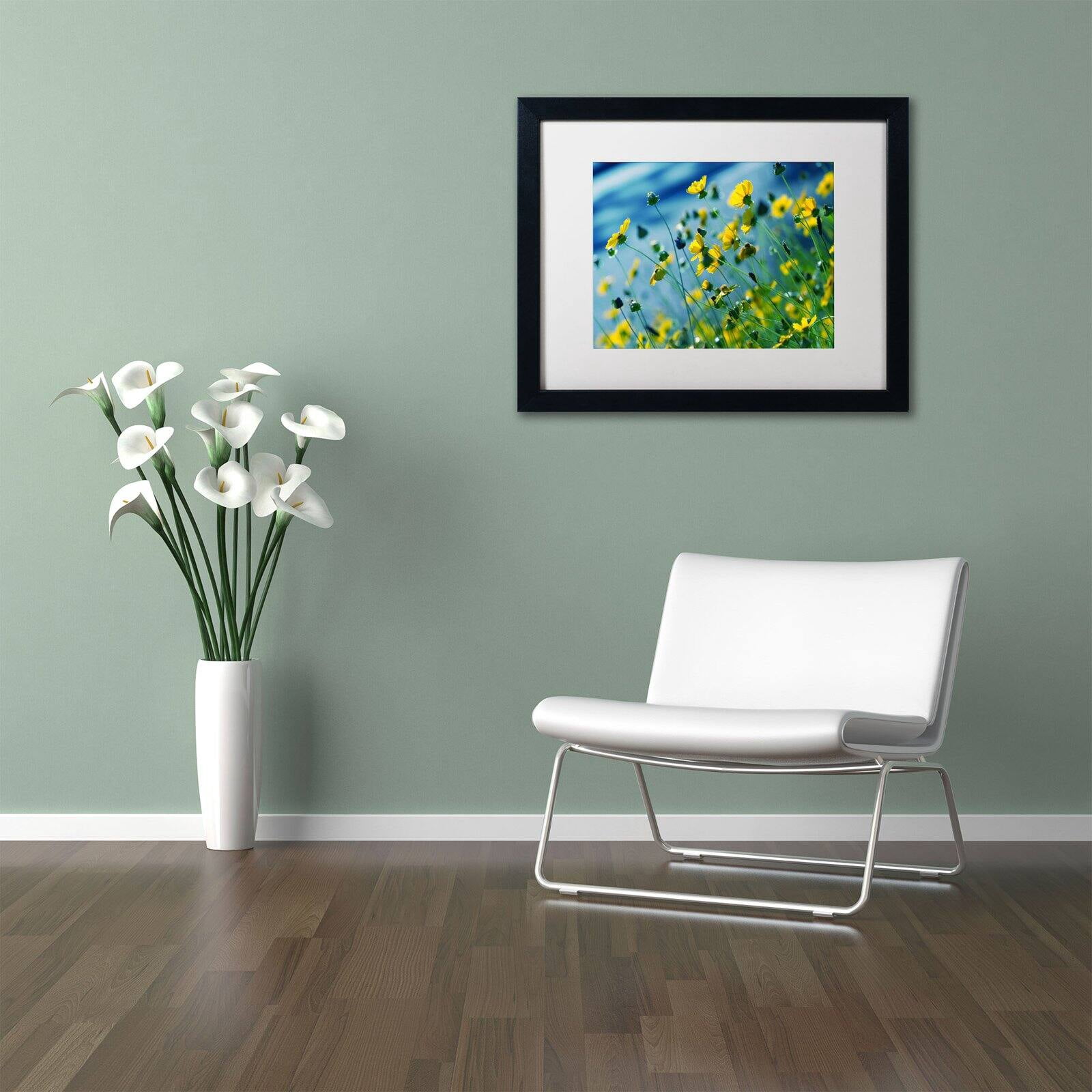 Trademark Fine Art "Power in Flower" Canvas Art by Beata Czyzowska Young, White Matte, Wood Frame