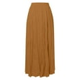 thumbnail image 4 of Skirts for Women Skirt Womens Fashion Casual High Waist Fold A Dress Soild Loose Beach Wrap Long Skirt Coffee S, 4 of 4