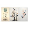 thumbnail image 2 of Designart "Vintage Illustration Geometric Tree of Wisdom II" Modern Geometric Wall Art Set Of 3 - Blue Abstract Gallery Set For Office Decor, 2 of 7