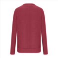 thumbnail image 4 of Camisas de Larga con Cuello en V para Mujer, Blusas Casuales de Otoño, Suéteres Tipo Túnica Ligeros, Blusas de Moda 2025 Vino Tinto M, 4 of 5