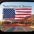 thumbnail image 5 of Decorative Sticker, 250th Anniversary White Sticker, 1 Piece, For Independence Day American Patriotic Decoration, 5 of 6