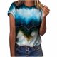 thumbnail image 1 of Jersey de cuello redondo de verano para mujer, camisa informal estampada, blusa superior de fondo Pompotops  hfajkhk138746, 1 of 9