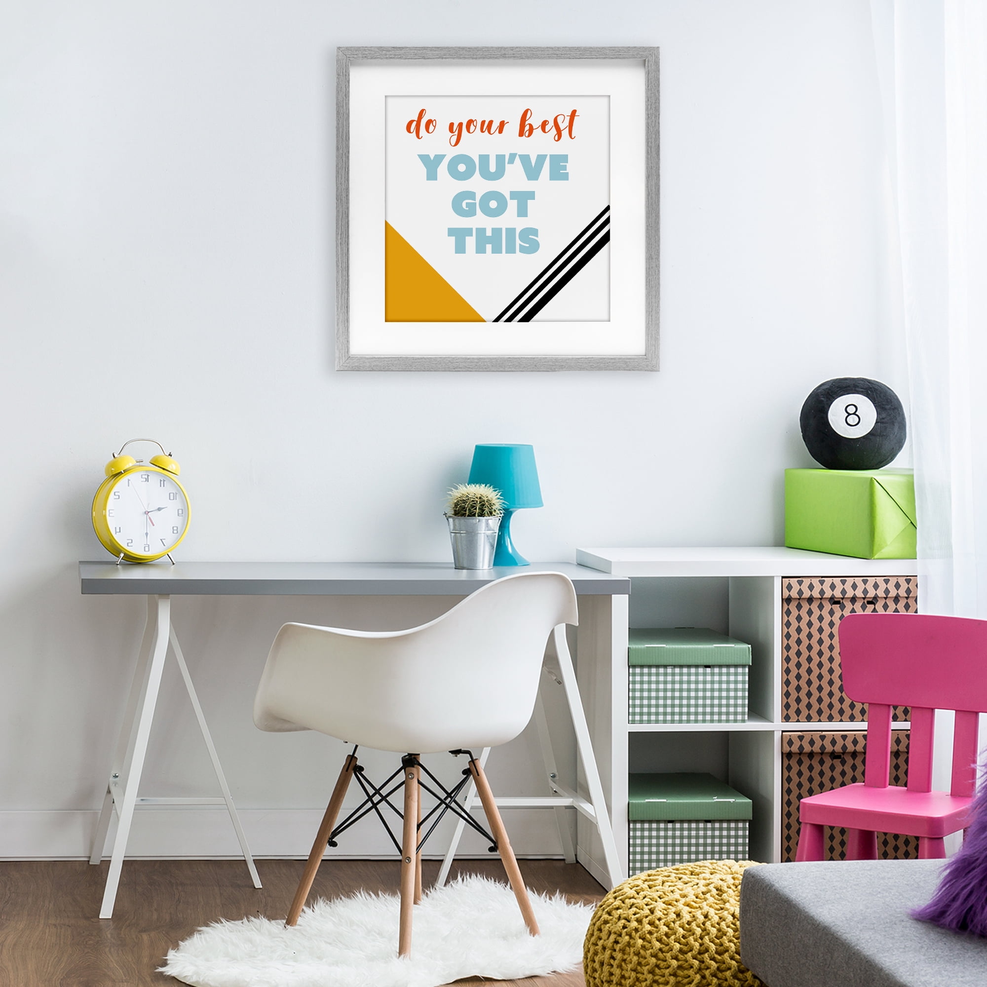 Stupell Industries Do Your Best You've Got This Gray Framed Print Under Glass, design by Anna Quach