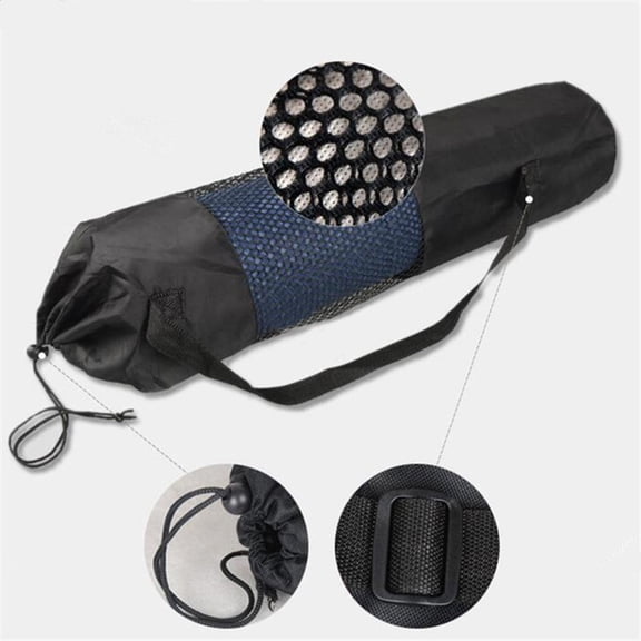 Fitness & Yoga Portable Nylon Mat Bag with Adjustable Strap | Washable Carry Bag for Yoga Mat and Accessories| Fitness & Yoga Platform Competitive Title