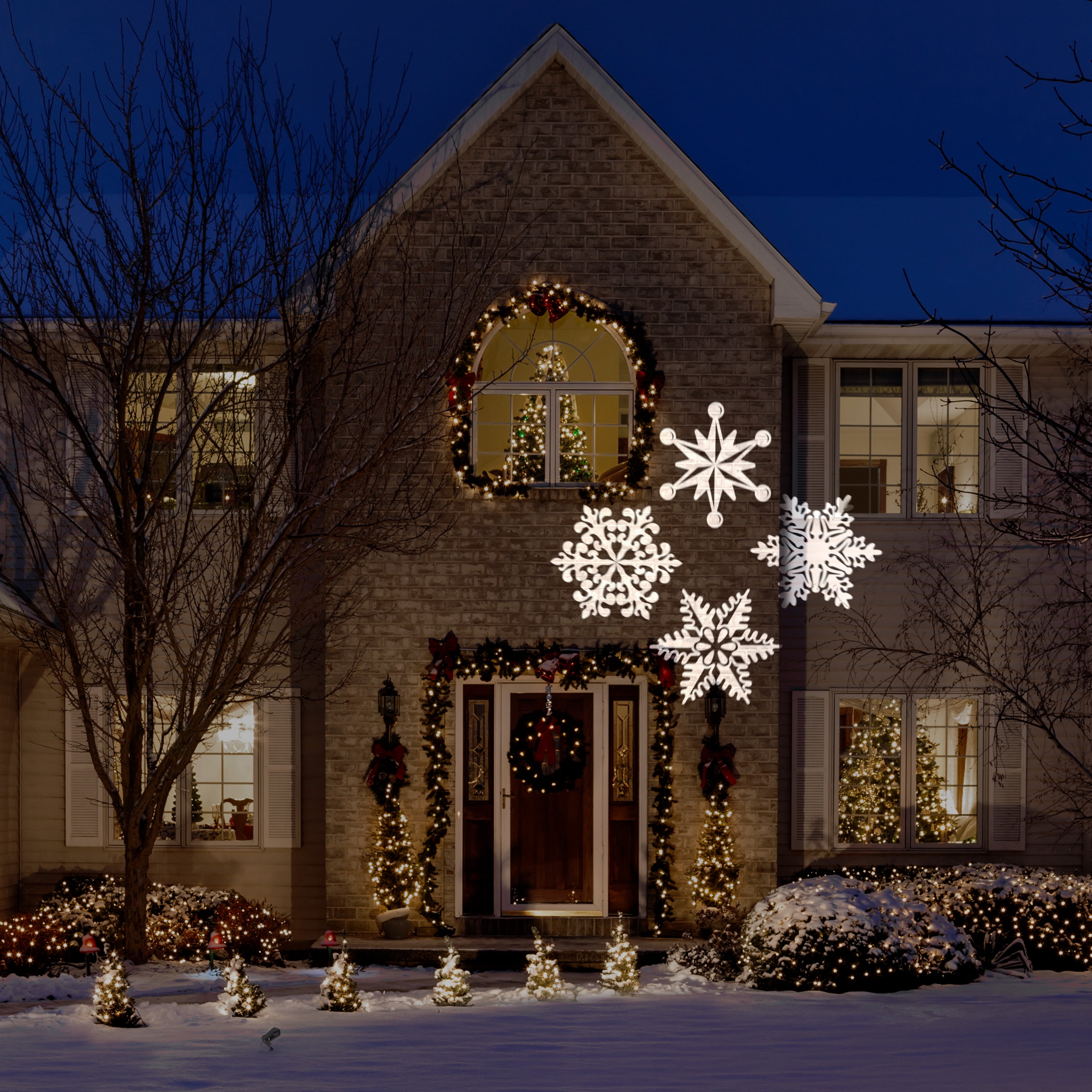 Christmas Lightshow Illuminations Projector Lights Whirl a Motion Ornate Snow Flurry Holiday Lighting