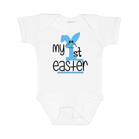 

Inktastic My 1st Easter with Bunny in Blue Boys or Girls Baby Bodysuit