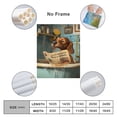 thumbnail image 2 of Dog Reading Newspaper Poster Canvas- Perfect for Wall Artrations, Dining Room Decor, Bedroom Art, Wall Decor Living Room, Wall Art, Frameless 12x16inch, 2 of 7