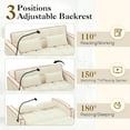 thumbnail image 4 of Muumblus 3-in-1 Convertible Futon Sofa Bed, Loveseat Sleeper with Phone Stand, USB, Beige Velvet, 4 of 10