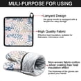 thumbnail image 7 of Multicolor Abstract Floral and Leaf Pattern Kitchen Oven Mitt and Pot Holder Sets 4 Pcs for Baking, Cooking and Grilling, Heat Resistant Up To 392 °F, 7 of 7