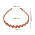 thumbnail image 3 of 1 Pc Classic Elegant Frosted Wavy Hairband for Women for Girls 5.51"x4.72" Orange, 3 of 4