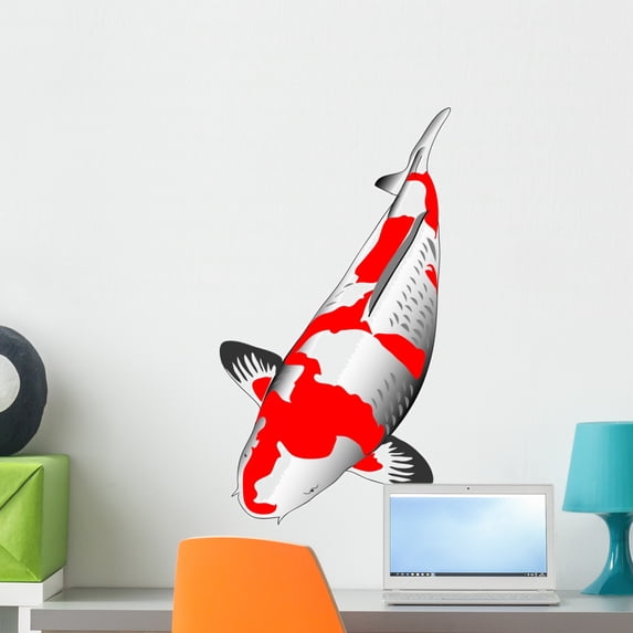 Kohaku Koi Wall Mural by Wallmonkeys Peel and Stick Graphic (24 in H x 13 in W) WM255182