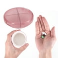 thumbnail image 4 of Unique Bargains 1 Pc 4 Grids Circular Single-Layer Pill Case Durable for Travel Pink, 4 of 6