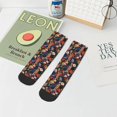 thumbnail image 5 of Uemuo Vintage Floral Printed Crew Socks, Moisture-Wicking Socks, Athletic Socks for Men Breathable Cushion Socks Casual Sport Socks for Running Traveling, 5 of 6