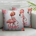 thumbnail image 3 of JEUXUS  Flamingo Pillow Covers，Pink Flamingo Just A Girl Who Loves Flamingos Throw Pillow Cover  Flamingo Themed Decor for Bedroom Girls Room,Gifts for Flamingo Lovers, 3 of 5
