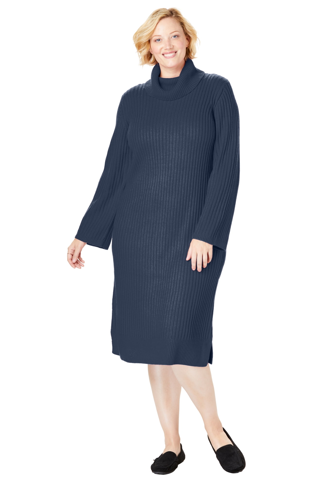 plus size turtleneck sweater dresses