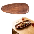 thumbnail image 2 of Walnut Wood Serving Trays, Irregular Natural Wood Platters, Multi-Purpose Decorative Wood Plate for Breakfast Coffee Tea Snack Jewelry Key Storage Kitchen Tabletop & Party Decor, 2 of 5