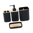 thumbnail image 1 of Accesorios de baño, organizador de baño, decoración de baño, regalo práctico, almacenamiento de artículos de tocador esenciales para tocador de Hotel, 010 negro, 1 of 8