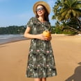 thumbnail image 4 of Hirioo Farm Animals for Short Sleeve Dress Women's Short Sleeve Dress with Pockets, 4 of 6