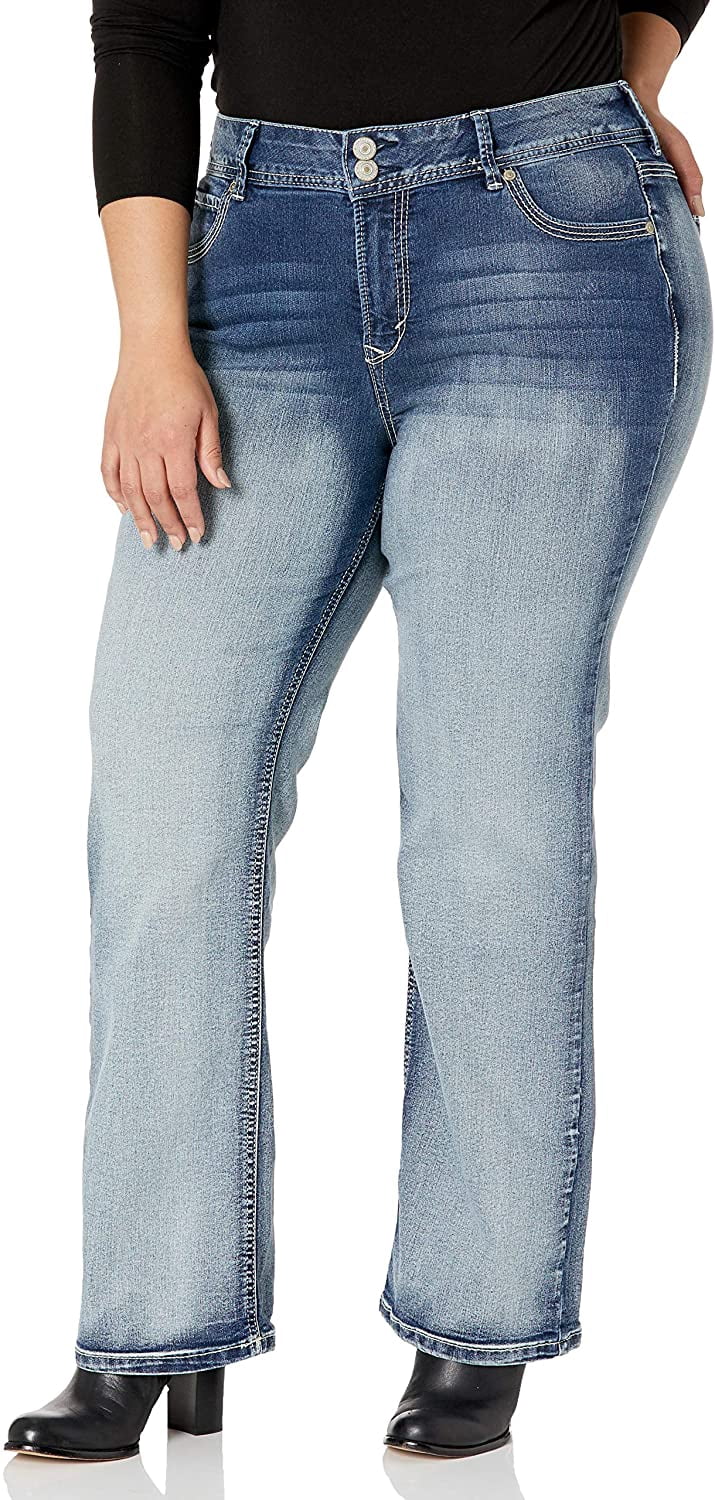 WallFlower Womens Curvy Bootcut Jeans 