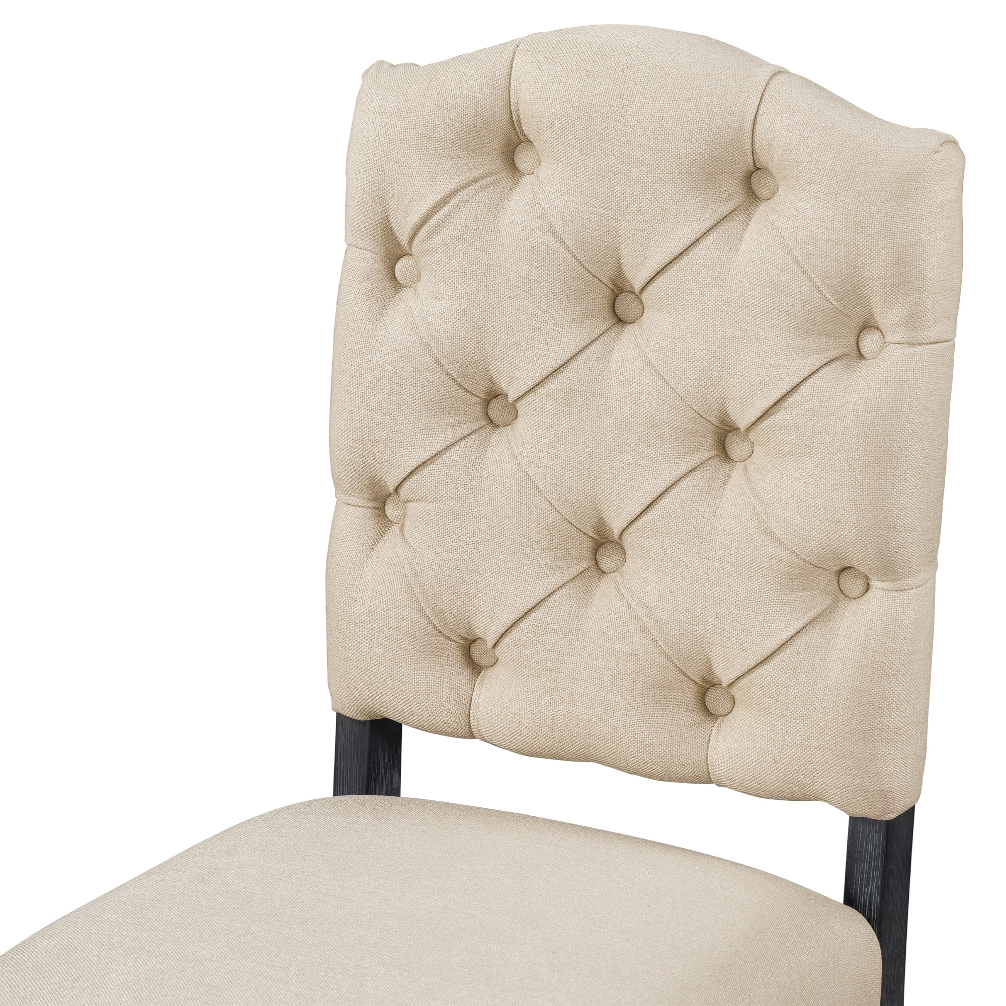 Euroco Retro Upholstered Dining Chairs Set of 2, Fabric Dining Side Chairs,Kitchen Chairs with High Backrest for Dining Room Living Room,Espresso