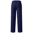 thumbnail image 6 of Girls Wide Leg Sweatpants Kids Baggy Casual Elastic Waist Track Sweat Pants with Pockets Y2k Streetwear Navy 160, 6 of 6