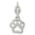 thumbnail image 1 of Sterling Silver Polished Paw Print Charm, 1 of 2