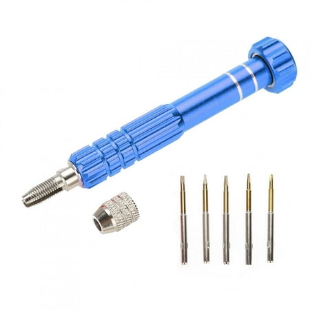 

OTVIAP Screwdriver Handle With 5 Bits Phone Glasses Watch Repair Tool Kit Precision Screwdriver Repair Screwdriver