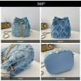 thumbnail image 7 of Denim Bucket Bag, Jean Purses for Women Denim Crossbody Bags Hobo Bag Drawstring Handbag, 7 of 7