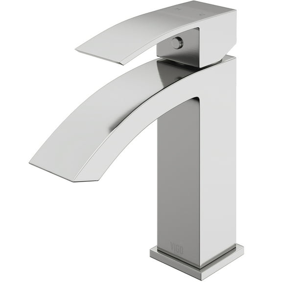 VIGO Satro Single Handle Single-Hole Bathroom Faucet in Brushed Nickel