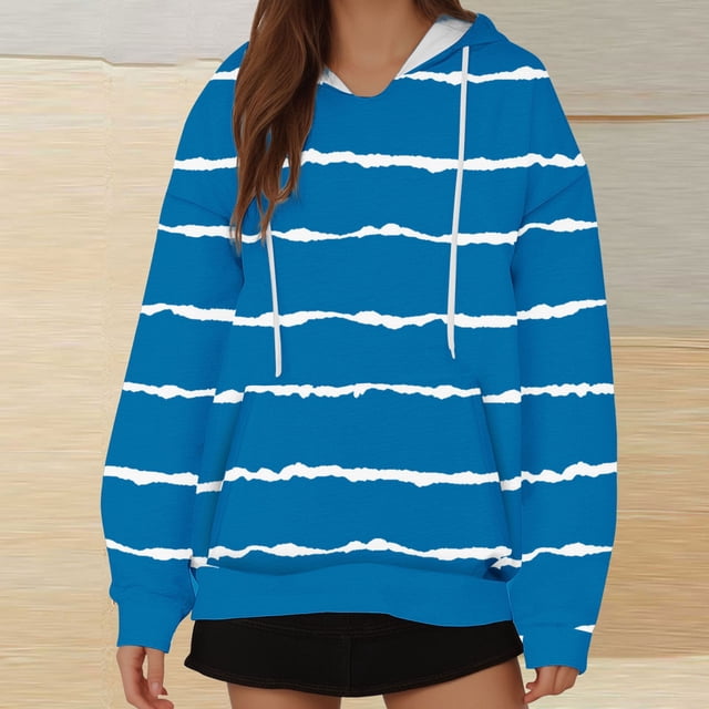Jienlioq Hauts Grande Taille Liquidation Sweat à Capuche Ample à Manches Longues pour Femmes