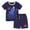 Dark Blue, variant on Toddler Summer Clothes Boy 2T 3T 4T 5T Kids 2-12 Years Boys Truck Embroidery Short Sleeve T-Shirt Tops and Plaid Shorts Set Cute Toddler Boy Outfits ,Grey