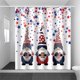 thumbnail image 5 of Cortina de Ducha Del Día de La Independencia | Cortina de Baño Impermeable de 180 X 180 Cm | Separación Entre Seco y Húmedo | Ojales Resistentes a La Oxidación | Decoración Festiva Del 4 de Julio | M, 5 of 6