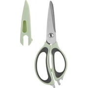 Copco 4-in-1 Ultimate Soft Grip Stainless Steel Kitchen Shears with Blade Cover, 10.83-Inch, Pistachio and Gray