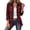 Wine, variant on Womens Long Sleeve Ruffle Button Front Cardigan Jacket Lightweight Open Front Layered Top Structured Collar Casual Outerwear Fall Jackets for Women