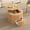 Light Brown + Solid Wood+MDF, variant on VIBE HAUS Round Lift Top Coffee Table, Modern Fluted Wood Accent Coffee Table with Hidden Storage for Living Room,Light Brown