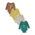 thumbnail image 3 of Koala Baby Baby Boys' 4-Pack Long-Sleeve Bodysuits Color: green Size: 9 - 12 months, 3 of 3