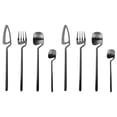 thumbnail image 2 of Vajilla de Acero Inoxidable, Cuchillo, Tenedor, Cuchara, Juego de Vajilla, Juego de Fiesta (Negro, 12 Piezas), 2 of 9