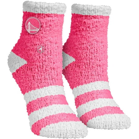 

Rock Em Socks Pink Golden State Warriors Fuzzy Crew Socks