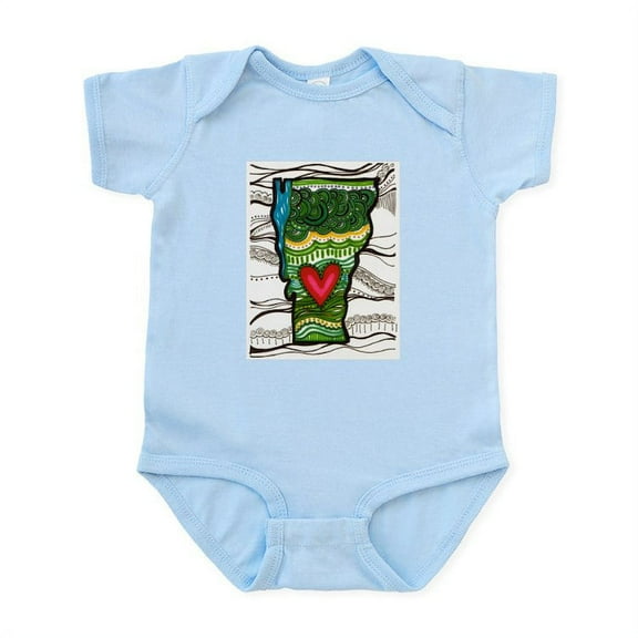 CafePress - Love VT Body Suit - Baby Light Bodysuit, Size Newborn - 24 Months