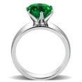 thumbnail image 3 of Luxe Jewelry Designs Stainless Steel Women's Ring with Emerald Green Synthetic Glass Stone - Size 8, 3 of 4