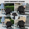 thumbnail image 3 of ASDFGH Folding Utility Cart Portable Rolling Crate Handcart with Stair Climbing Wheels&360 ° Swivel Wheels Telescoping Handle Plastic Box Dolly for Travel Shop Move Office Teacher Use(Black), 3 of 7