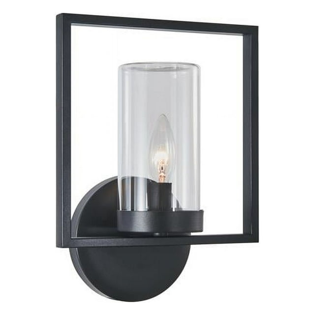 Chloe Lighting CH2S076BK13-OD1 Daniel Transitional 1 Applique Murale Texturée Légère Noire pour Extérieur et Intérieur - 13 Po.