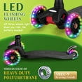 thumbnail image 2 of GAOMON 3 Wheel Scooter with Light Up Wheels, 4 Adjustable Heights, ABEC-9 Bearings, Lean-to-Steer Kick Scooter for Ages 3-8, Black, 2 of 6