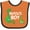 Orange and Black, variant on Inktastic Papou's Boy Grandson Dinosaur Boys Baby Bib