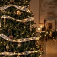thumbnail image 3 of Christmas Ribbon LED String Lights, Satin Bow Copper Wire Decor, Christmas Tree Decoration Pendant Lights, 3 of 6