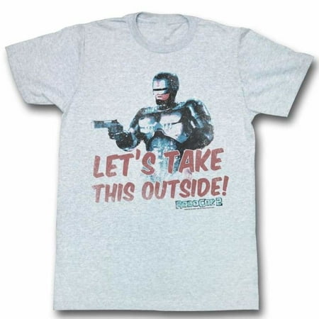 Robocop 2 1990's Action Crime Cop Movie Let's Take This Outside Adult T-Shirt Turquoise