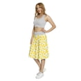 thumbnail image 3 of Women's Mint and Yellow Doodle Lemon Leaves A-line Printed Skirt Casual Wear, XL, Mint Green and Yellow, by Ambesonne, 3 of 6