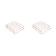 thumbnail image 1 of Cateissary Caja de correos liviana y duradera para empaquetar pedidos Papelería agradable y bolsas de oficina para empacar productos Cesta A4 Oro Rosa 2Conjunto, 1 of 6